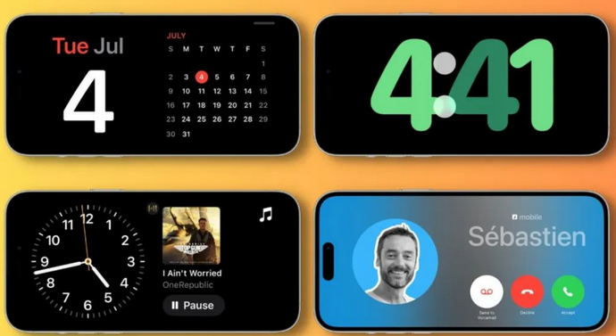 南岸苹果手机维修分享iOS17横屏充电待机显示有什么好处 