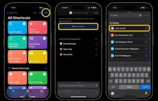 南岸苹果14锁屏维修店分享iPhone14升级iOS16.4后如何创建锁屏快捷方式 